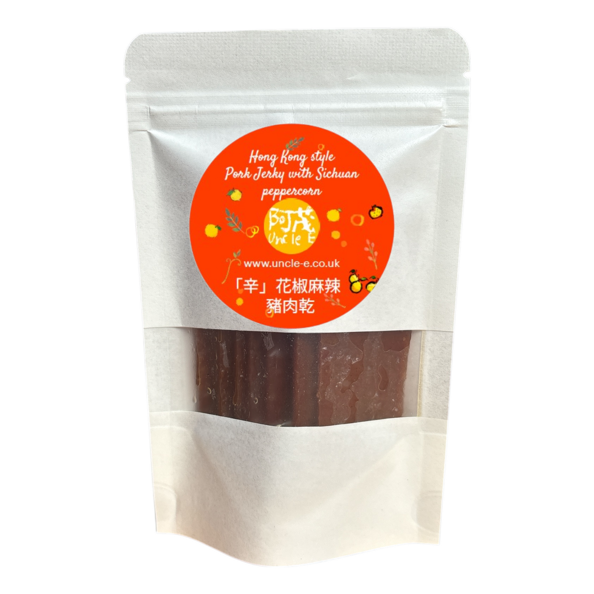 「辛」花椒麻辣豬肉乾 Hong Kong Style Pork Jerky with SunLi Chilli Oil (100g)