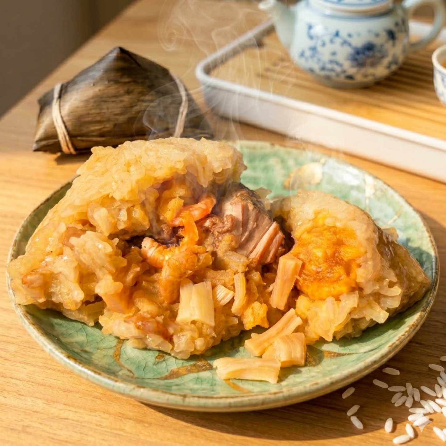 阿茂瑤柱鹹肉糉 - Dried scallops rice dumpling