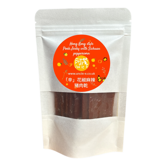 「辛」花椒麻辣豬肉乾 Hong Kong Style Pork Jerky with SunLi Chilli Oil (100g)